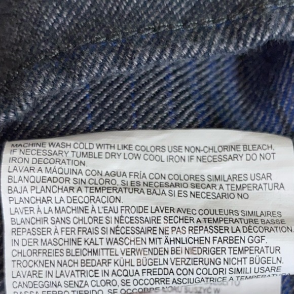 Vans Blue/Grey Striped Long Sleeve Button Front Flannel Shirt - Picture 6 of 6